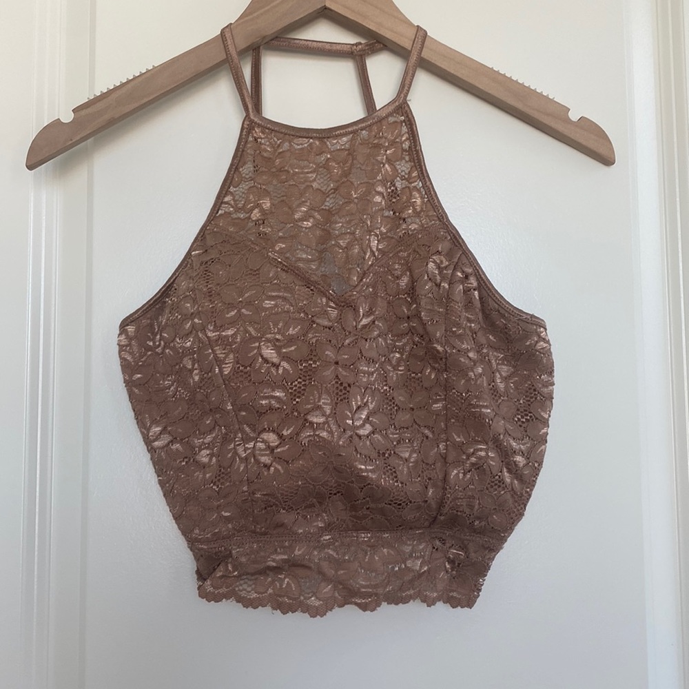 Lace Crop Tank Top Bozzolo